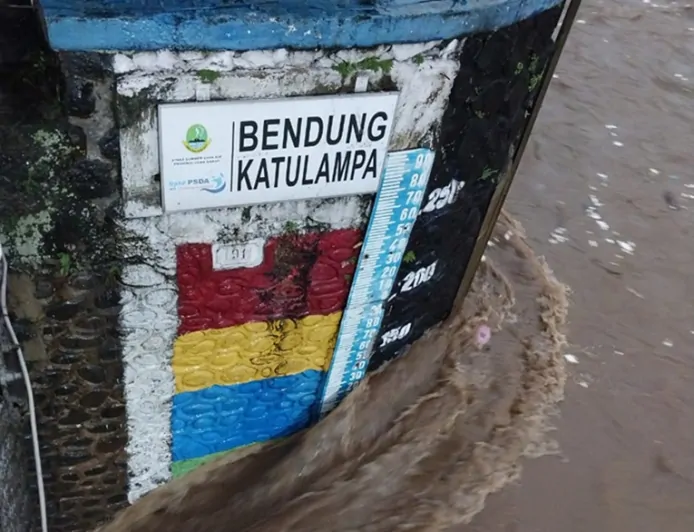 Hujan Deras, Tinggi Muka Air Bendung Katulampa Bogor Siaga 2