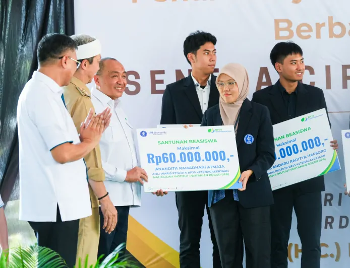 Beri Pendidikan Berkualitas, BPJS Ketenagakerjaan Dorong Penerima Beasiswa Bisa Kuliah Di IPB University