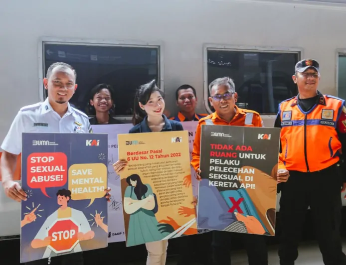 KAI Daop 1 Jakarta dan Komunitas Java Train Gelar Sosialisasi Anti Pelecehan Seksual di Stasiun Pasar Senen