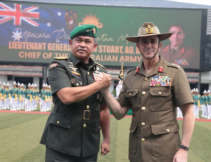 Kasad dan Chief of Australian Army Teguhkan Komitmen Kerja Sama Militer di Mabes AD