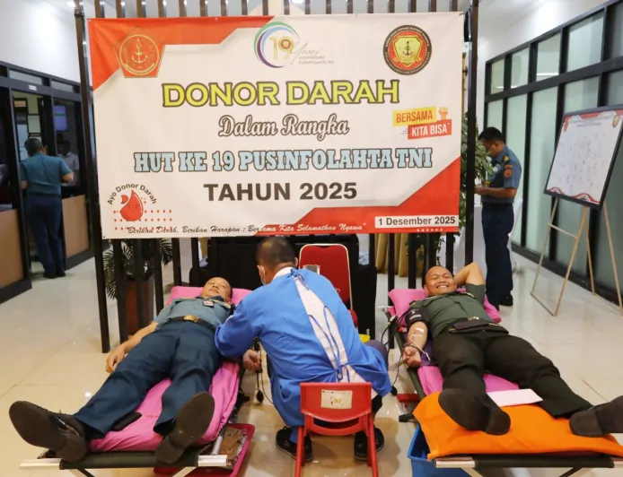 Pusinfolahta TNI Gelar Donor Darah, Perkuat Kepedulian Sosial dan Kemanusiaan