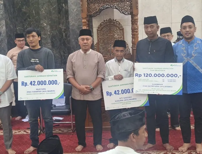 Penyerahan Santunan Kematian kepada Ahli Waris Peserta BPJS Ketenagakerjaan Dalam Tarling Kota Bogor 2026