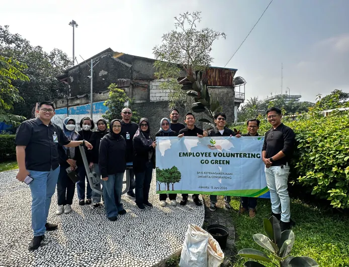 BPJS Ketenagakerjaan Jakarta Cengkareng Tanam Pohon Serentak di Hari Lingkungan Hidup Sedunia 2026